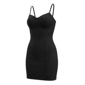 Divided H&M Black Denim Mini Dress | Medium | Bodycon